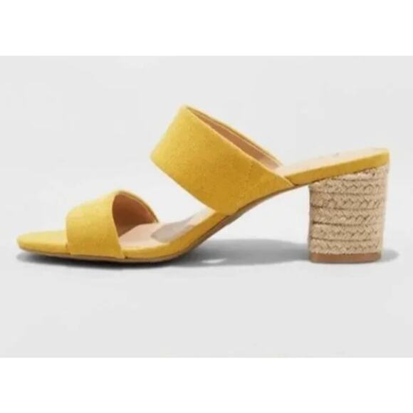 A New Day Patricia Espadrille Pump Heel Pumps - Yellow - SZ 6 womans - Picture 1 of 5